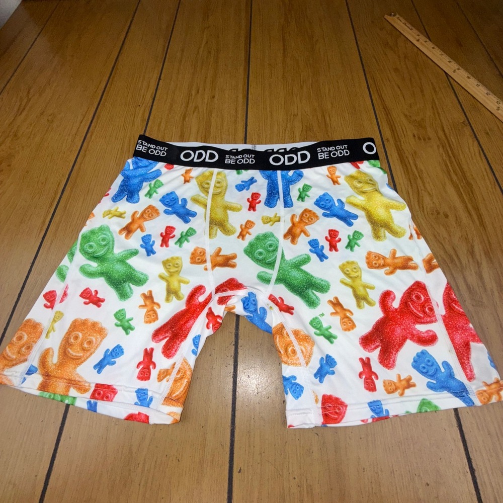 ODD Sour Patch Kids Boxer Briefs Men's XL White Multi Color‎ Candy Graphic